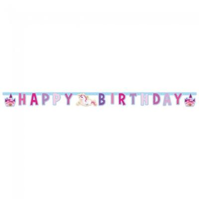 Letterbanner Happy Birthday Unicorn (1.85m)