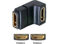 DeLOCK Adapter HDMI female > HDMI female 90° down HDMI 1.3 Zwart