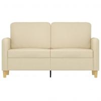 Tweezitsbank 120 cm stof crmekleurig - thumbnail