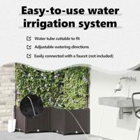 Tuin Bloempot 3 pcs Bruin Staal - thumbnail