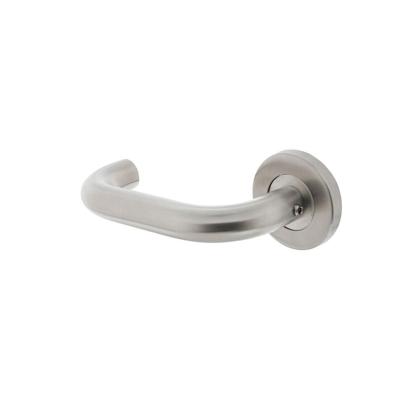 Gatdeel links 1271 Rond op rond rozet staal met 7mm nok RVS
