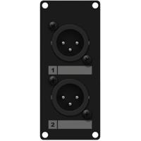 Caymon CASY126/B 2x XLR male naar terminal plaatje 1 space - thumbnail