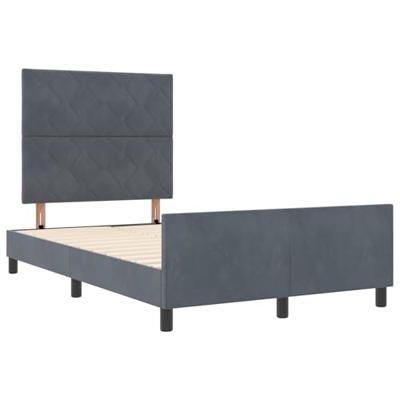Bedframe fluweel donkergrijs 120x200 cm