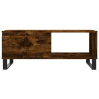 Salontafel 90x50x36,5 cm bewerkt hout gerookt eikenkleurig - thumbnail
