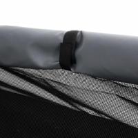 VidaXL Hondenhok oxford stof en staal lichtgrijs - thumbnail