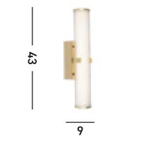 Searchlight Badkamer wandlampClamp 43cm goud - 63125-1GO - thumbnail