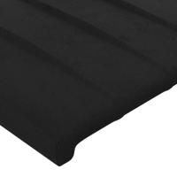 Hoofdbord met randen 83x16x78/88 cm fluweel zwart - thumbnail