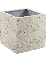 Grigio plantenbak Cube XL antiek wit betonlook - thumbnail
