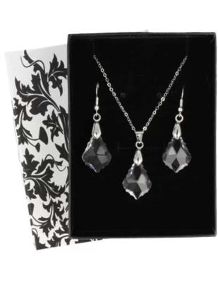 Feng shui blad hanger oorbellen set in leuk doosje voor balans