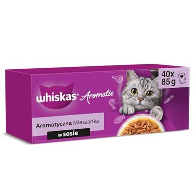 WHISKAS Tasty Mix Selectie van de chef in saus - natvoer voor katten - 40x85g