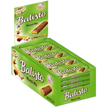 Balisto - muesli mix chocoladereep -20x 2 repen Balisto - muesli mix chocoladereep -20x 2 repen