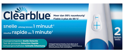 Clearblue Zwangerschapstest Snelle Detectie Clearblue Zwangerschapstest Snelle Detectie