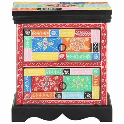 Nachtkastje 2 pcs Multikleur 40 x 35 x 45 cm massief mangohout