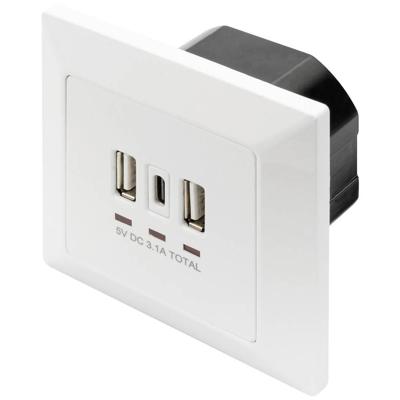 Digitus DA-70618 USB-laadbus Met USB Wit