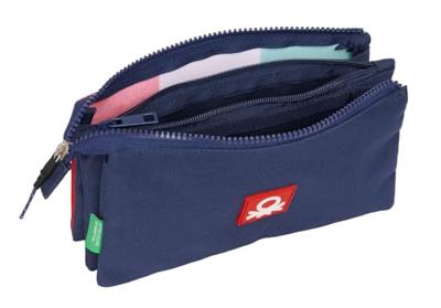 Pennenetui met 3 vakken Benetton Flag Marineblauw 22 x 12 x 3 cm Pennenetui met 3 vakken Benetton Flag Marineblauw 22 x 12 x 3 cm