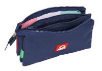 Pennenetui met 3 vakken Benetton Flag Marineblauw 22 x 12 x 3 cm - thumbnail