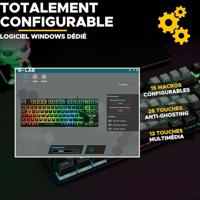 Gaming toetsenbord - The G-Lab - KEYZ CAESIUM - RGB - Grijs & Zwart - TKL - thumbnail