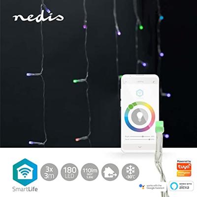 Nedis WIFILXC01C180 Smartlife Decoratieve Led Gordijn Wi-fi Rgb 180 Led&apos;s 3 M Android™ / Ios