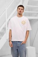 Project X Paris Embroidered Flower T-Shirt Heren Wit - Maat S - Kleur: Wit | Soccerfanshop - thumbnail