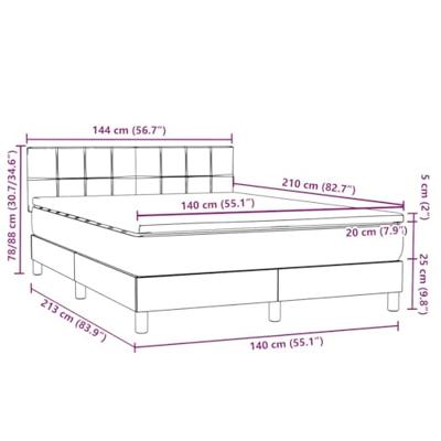 Boxspring met matras fluweel roze 140x210 cm