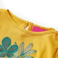 Kindershirt met lange mouwen dierenprint 92 okerkleurig - thumbnail