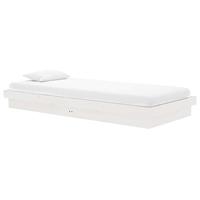 Bedframe massief hout wit 90x200 cm - thumbnail