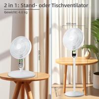 Be Cool Staande ventilator 55 W LED-display, Oscillerend, Met afstandsbediening - thumbnail