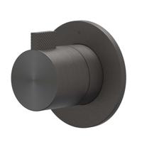 Afbouwdeel IVY Tribe Doorstroom inbouwstopkraan Symmetry Met Rond Rozet RVS316 Geborsteld Carbon Black PVD IVY - thumbnail