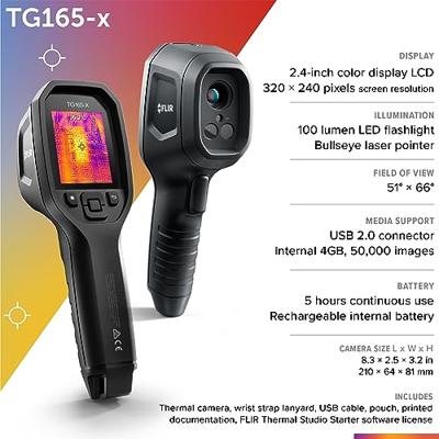 FLIR TG165-X Zwart 2/3" 80 x 60 Pixels Ingebouwd display LCD 320 x 240 Pixels