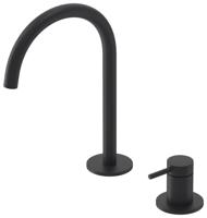 IVY Bond Wastafelmengkraan - 2-gats - bladmontage - uitloop - coldstart - Mat zwart PED 6100302 - thumbnail