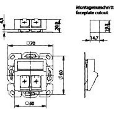 Telegärtner 100021417 Netwerkdoos Inbouw (in muur) Inzet met centraalstuk Zonder connectoren 2 poorten Alpine-wit Telegärtner 100021417 Netwerkdoos Inbouw (in muur) Inzet met centraalstuk Zonder connectoren 2 poorten Alpine-wit