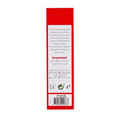 Grafietpotlood bruynzeel burotek hb grijs | 12 stuks