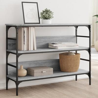 Wandtafel 100x32x75 cm bewerkt hout grijs sonoma eikenkleurig