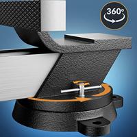 Hoogwaardige Bankschroef Zwart Staal 125mm - thumbnail