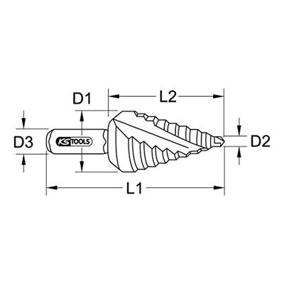 KS Tools 3302372 HSS Getrapte boor 4 - 20 mm 1 stuk(s)