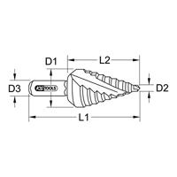 KS Tools 3302372 HSS Getrapte boor 4 - 20 mm 1 stuk(s) - thumbnail