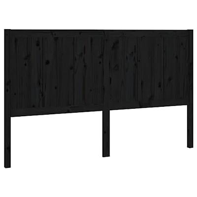 Hoofdbord 205,5x4x100 cm massief grenenhout zwart