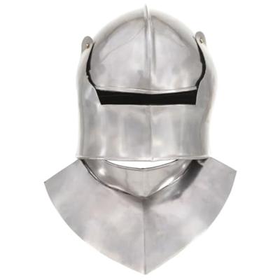 VidaXL Ridderhelm middeleeuws replica larp staal zilverkleurig VidaXL Ridderhelm middeleeuws replica larp staal zilverkleurig