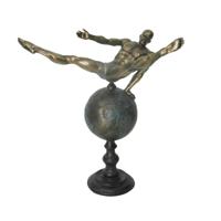 Decoratieve figuren DKD Home Decor Wereld Gouden Hars Gymnast Modern (29 x 16 x 33 cm) - thumbnail