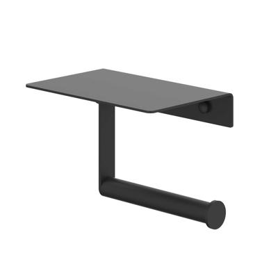 IVY Toiletrolhouder met Planchet - Mat Zwart