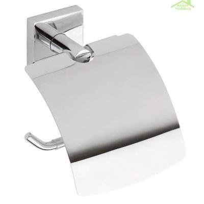 Toiletrolhouder Sapho X-Square 13.5x15.5 cm met Klep Chroom Sapho