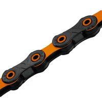 KMC fietsketting dlc 12 126 schakels - oranjezwart (272g) - thumbnail