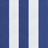 VidaXL Stoelkussens 2 st 50x50x7 cm stof gestreept wit en blauw - thumbnail