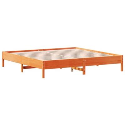 Bedframe massief grenenhout wasbruin 200x200 cm Bedframe massief grenenhout wasbruin 200x200 cm
