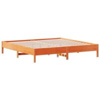 Bedframe massief grenenhout wasbruin 200x200 cm - thumbnail