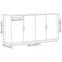 Dressoirs 2 stuks Artisan Eiken 79x38x80 cm Engineered Wood - thumbnail