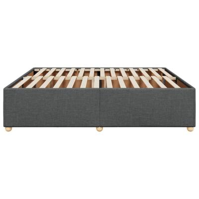 Bedframe zonder matras stof donkergrijs 200x200 cm - thumbnail
