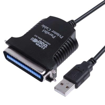 USB naar parallelle 1284 36 Pin Printer adapterkabel kabellengte: 1m(Black)