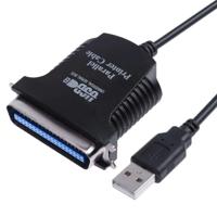 USB naar parallelle 1284 36 Pin Printer adapterkabel kabellengte: 1m(Black) - thumbnail