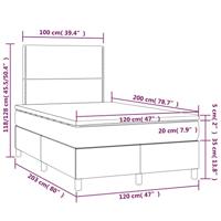 Boxspring met matras fluweel roze 120x200 cm - thumbnail